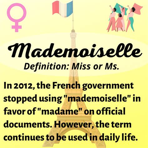 mademoiselle meaning in french.